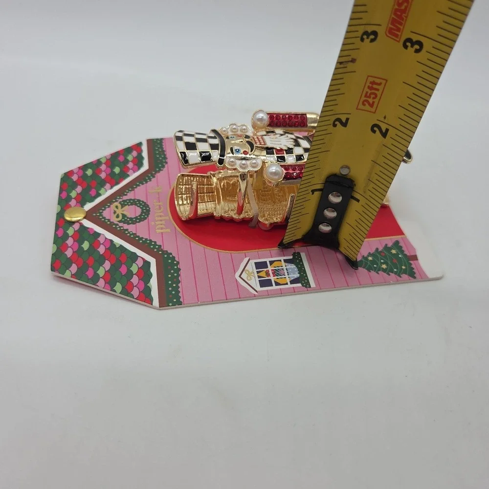 NEW Piper K Nutcracker Rhinestone Christmas Hair Clip